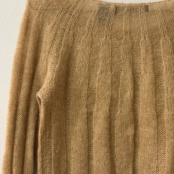 Express Camel Crew Neck Sweater - Picture 4 of 7
